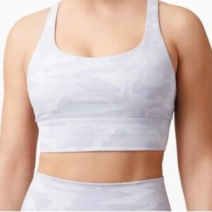 Lululemon Women's White & Gray Camo Sports Bra and Legging Set